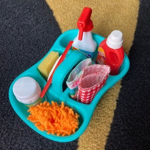 Doll play cleaning kit